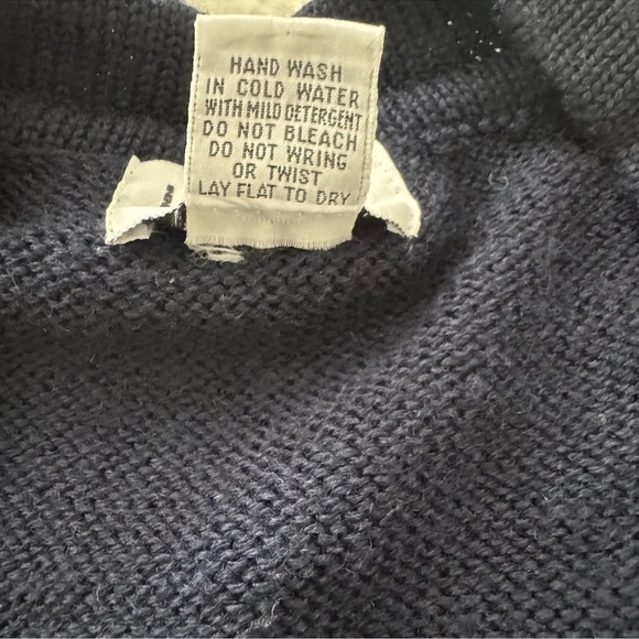 Vintage Koret Cardigan S Blue Argyle Gold Buttons Crown Crest Grandpa Y2K Wool - Picture 5 of 5